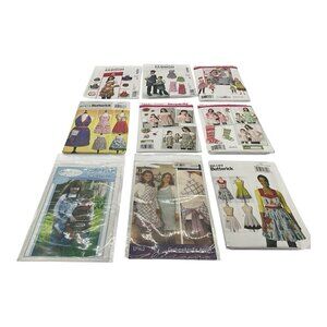 Nine Apron Patterns, Misc, Sizes and Styles, Men, Women and Kids Complete UNCUT